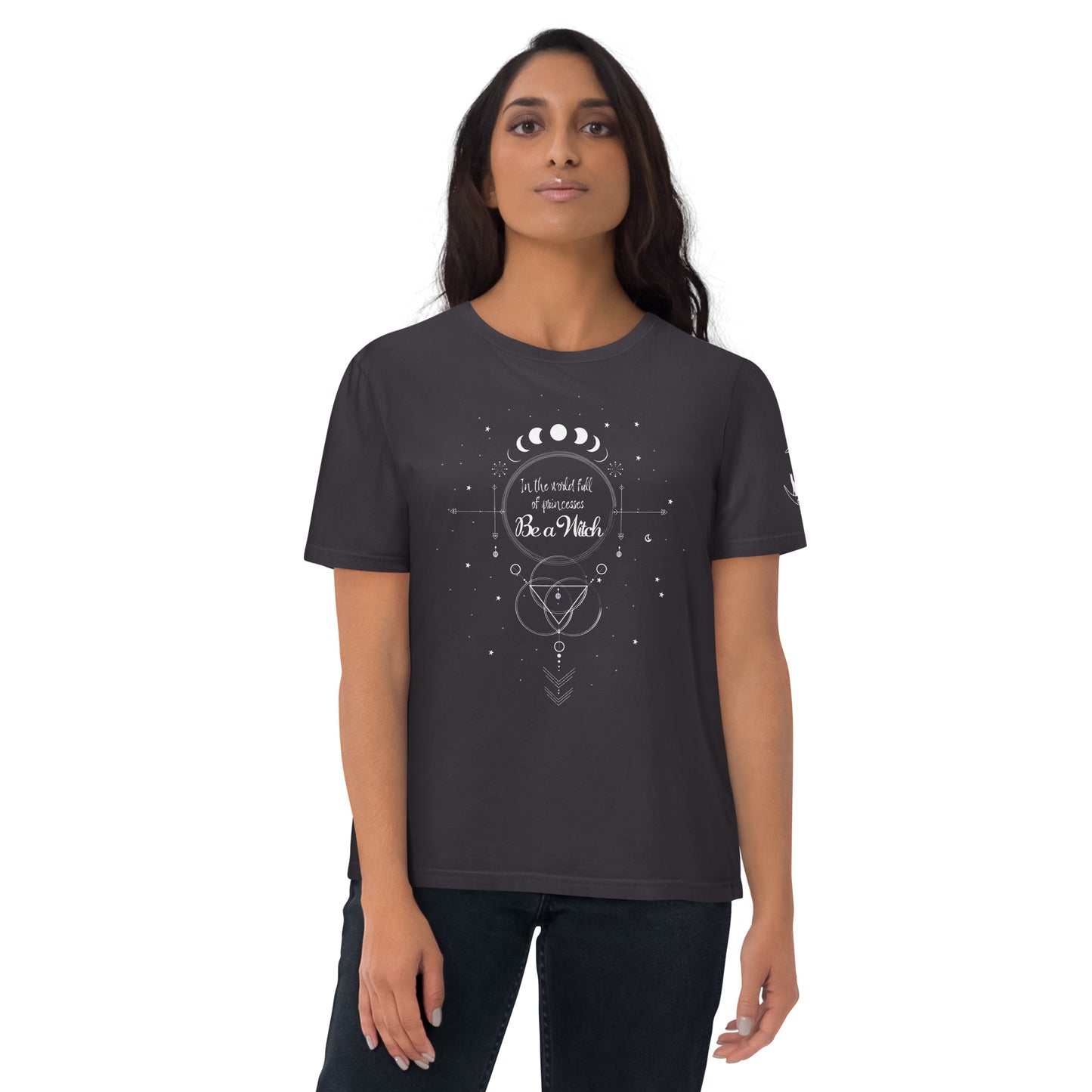 UNDER THE INFLUENCE. Unisex organic cotton t-shirt. BE A WITCH.
