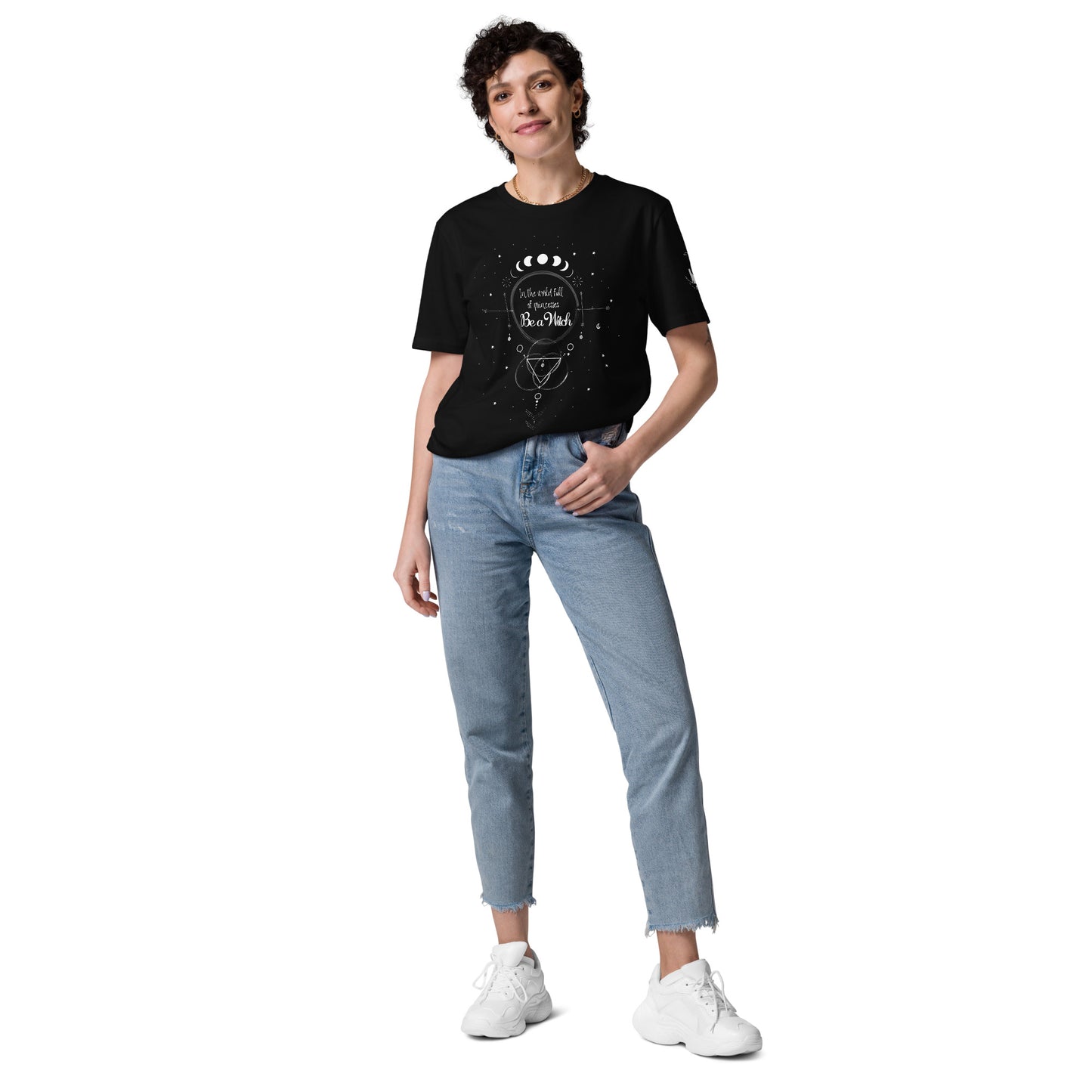 UNDER THE INFLUENCE. Unisex organic cotton t-shirt. BE A WITCH.