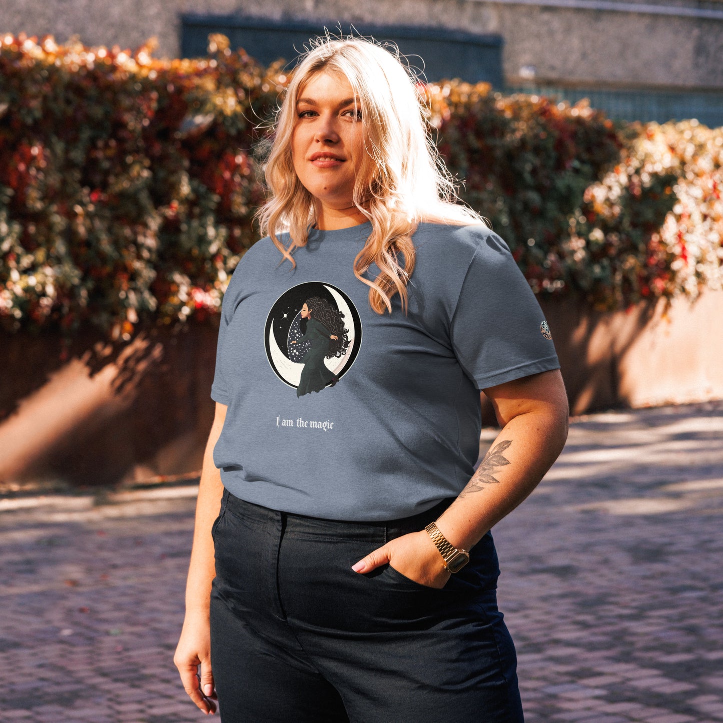 UNDER THE INFLUENCE. Unisex organic cotton t-shirt. MOON CHILD