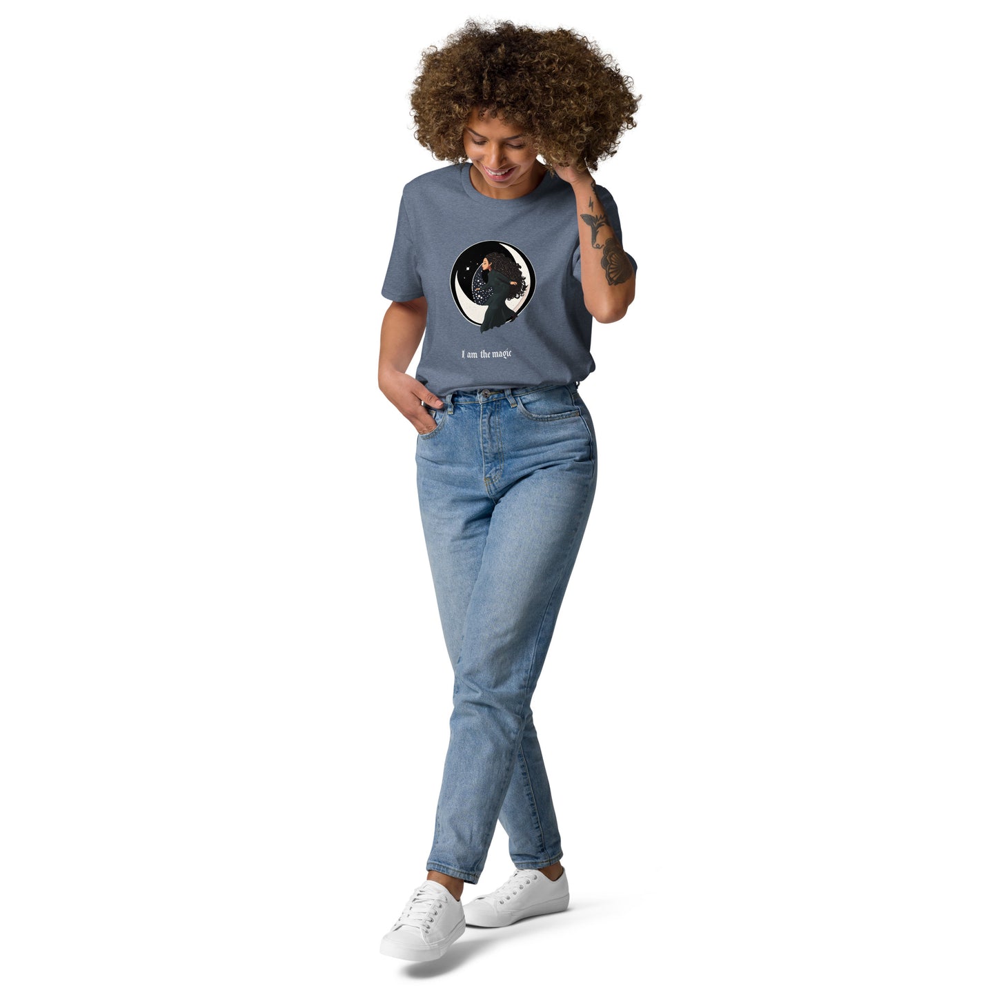 UNDER THE INFLUENCE. Unisex organic cotton t-shirt. MOON CHILD