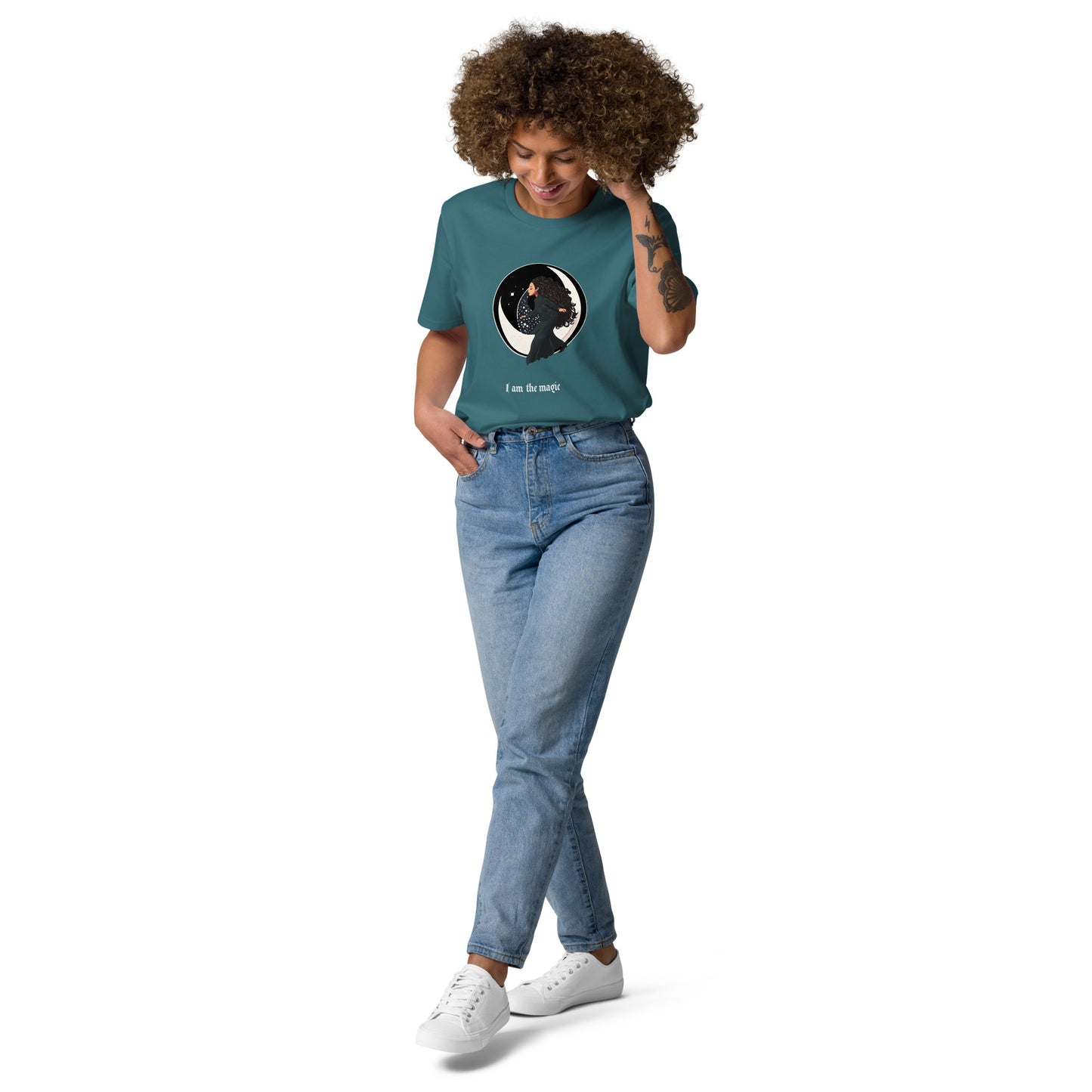 UNDER THE INFLUENCE. Unisex organic cotton t-shirt. MOON CHILD