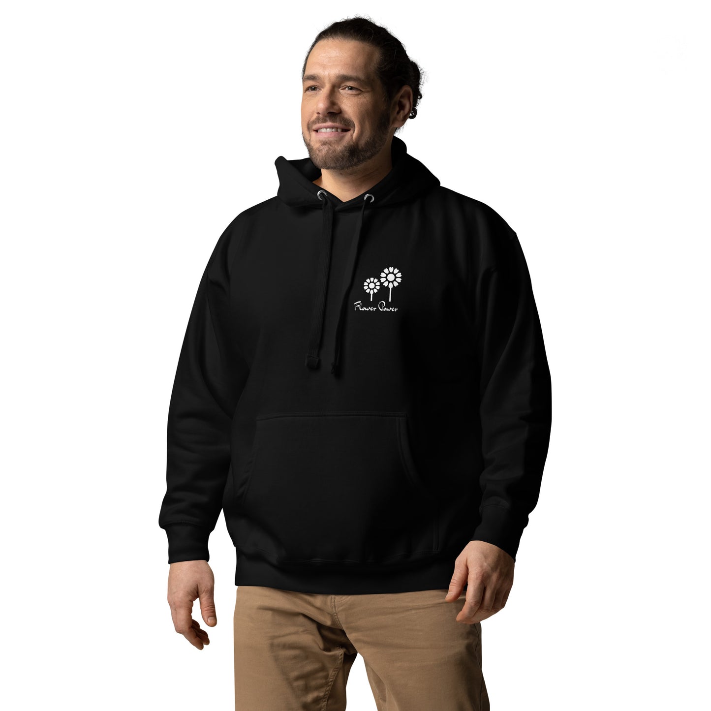 FLOWER POWER! Unisex Hoodie, Flowers, front pocket.