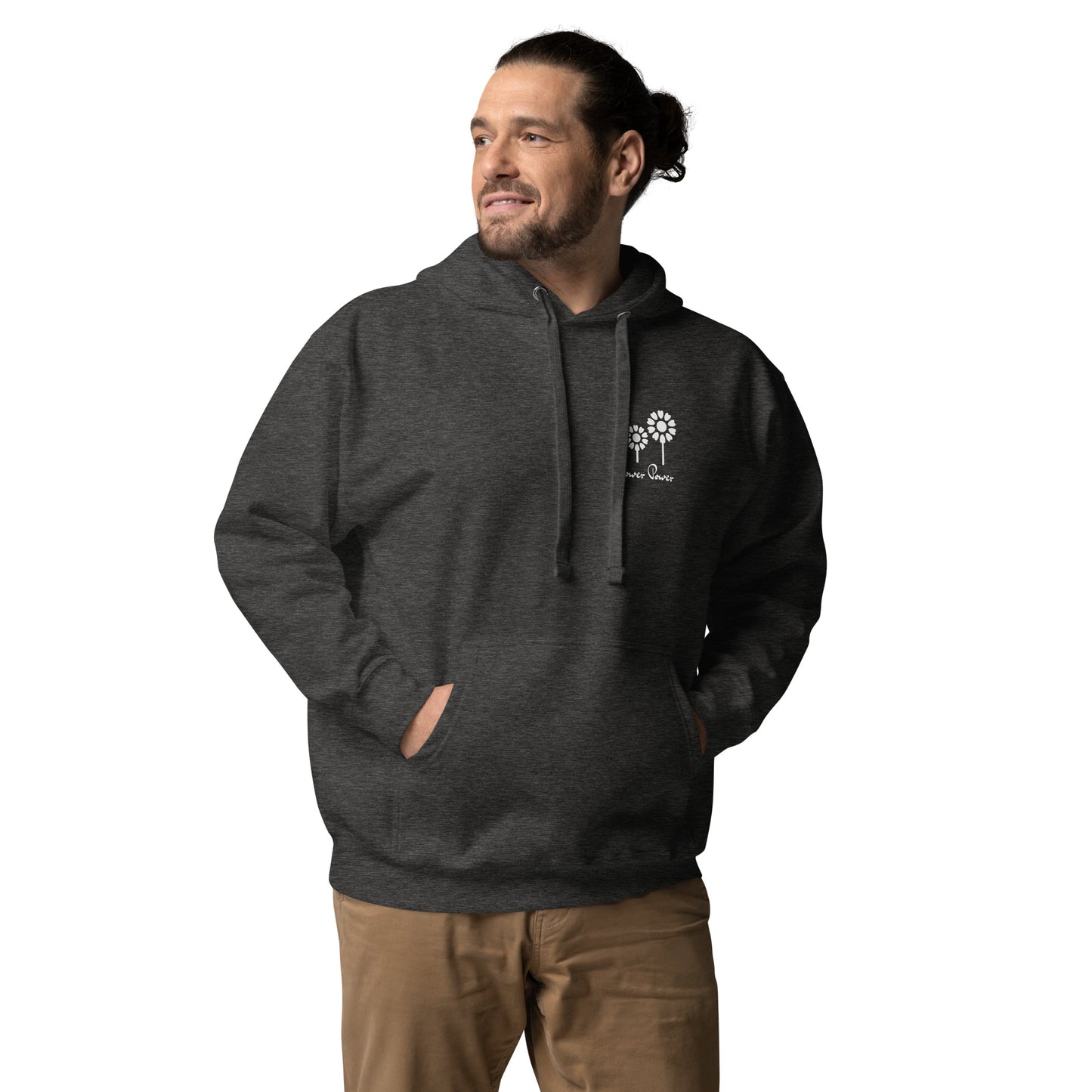FLOWER POWER! Unisex Hoodie, Flowers, front pocket.