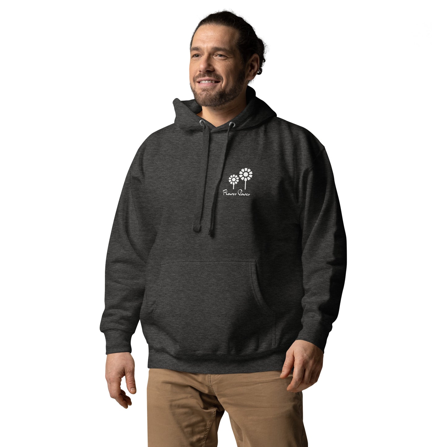 FLOWER POWER! Unisex Hoodie, Flowers, front pocket.
