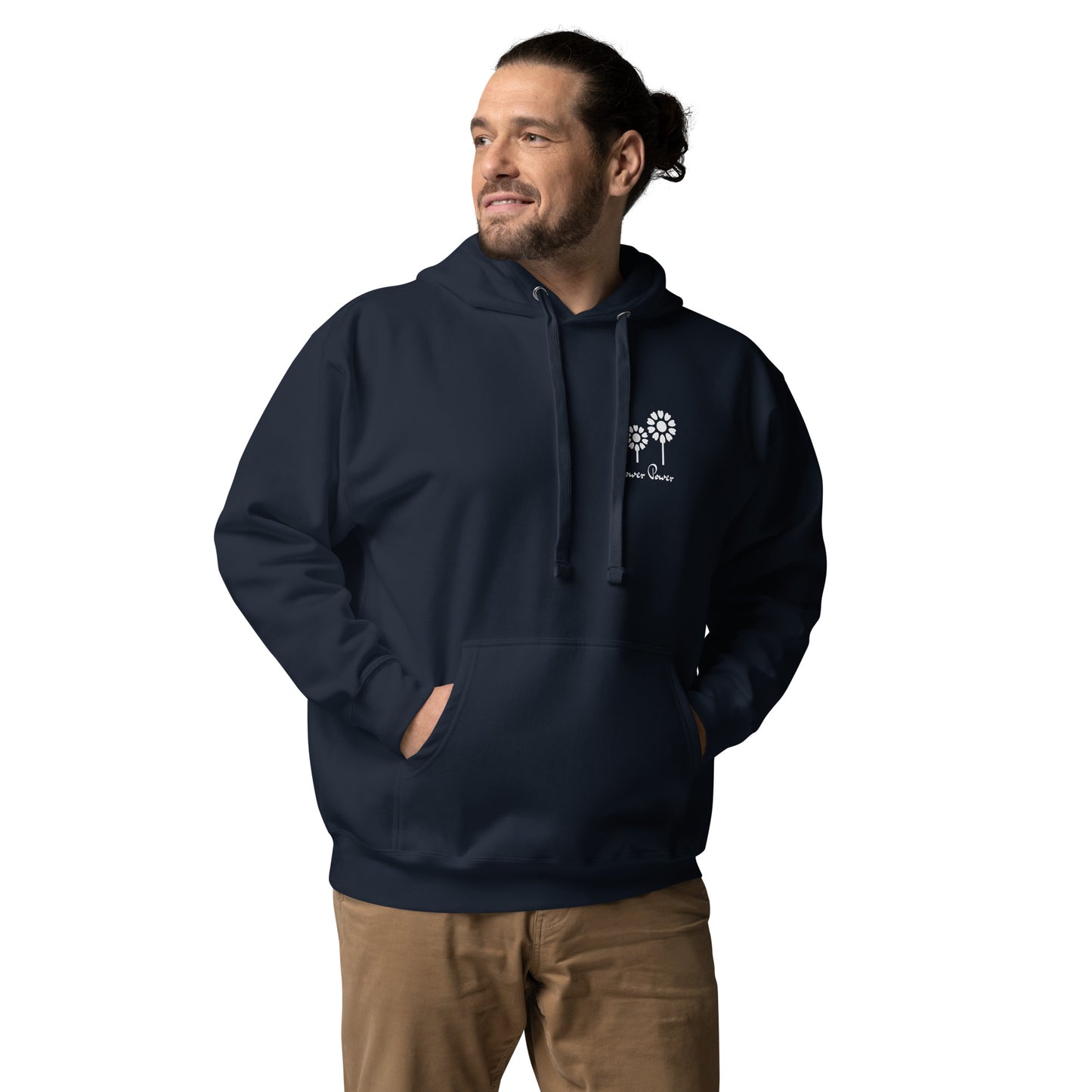 FLOWER POWER! Unisex Hoodie, Flowers, front pocket.