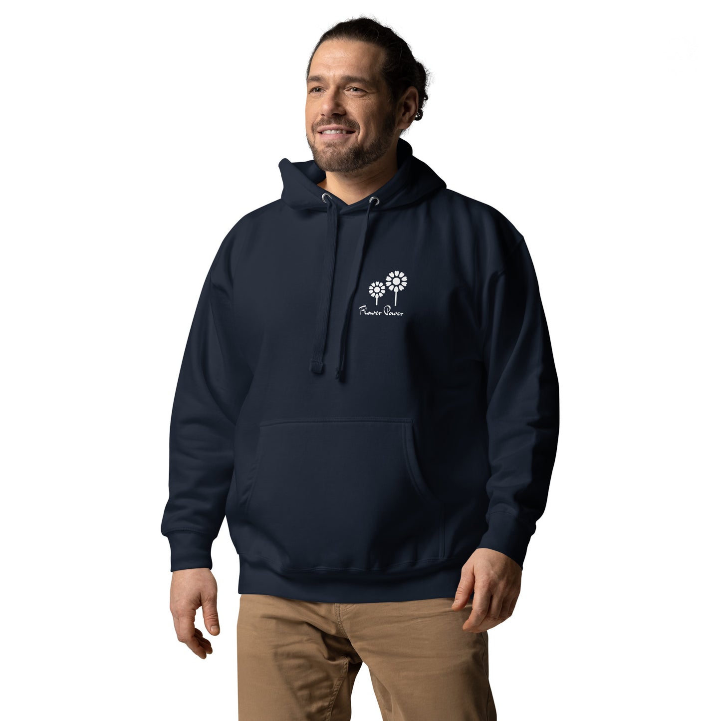 FLOWER POWER! Unisex Hoodie, Flowers, front pocket.