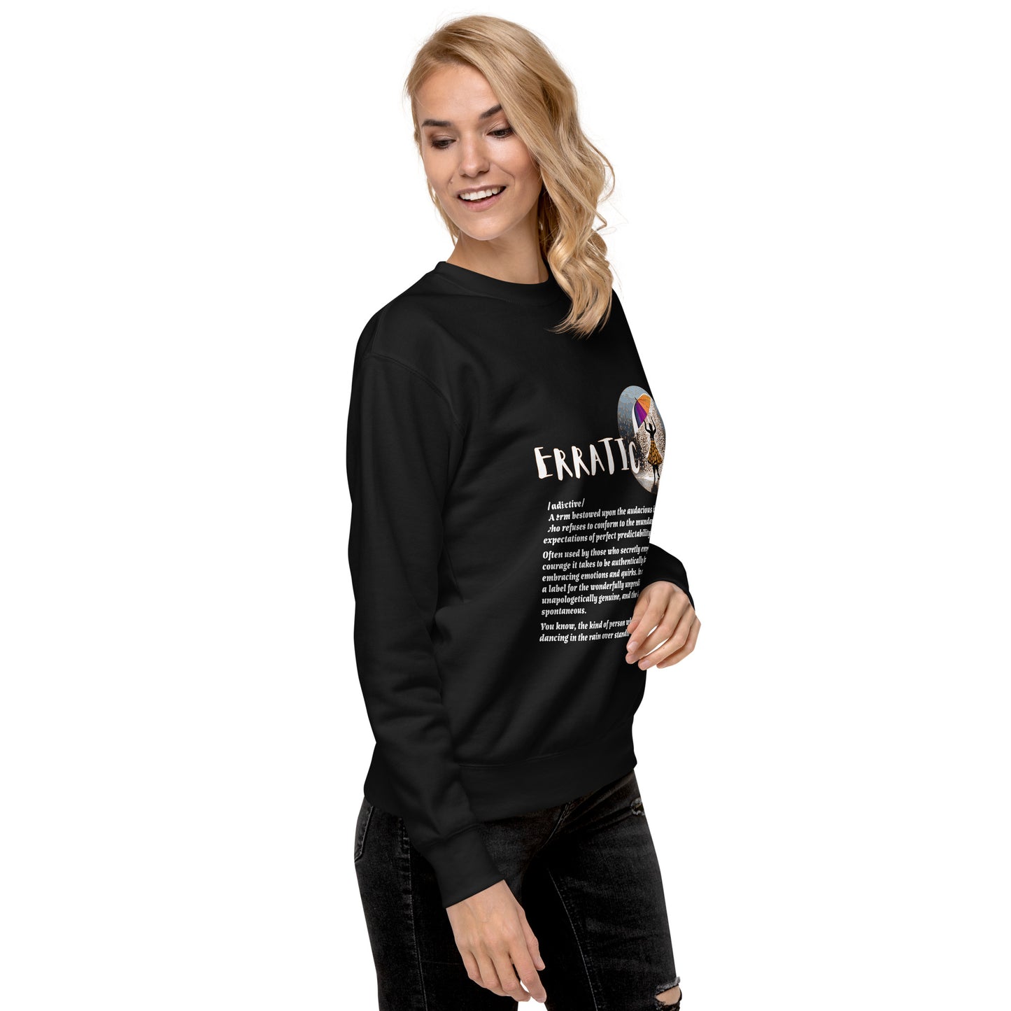 LABELLED. Unisex Premium Sweatshirt. ERRATIC.