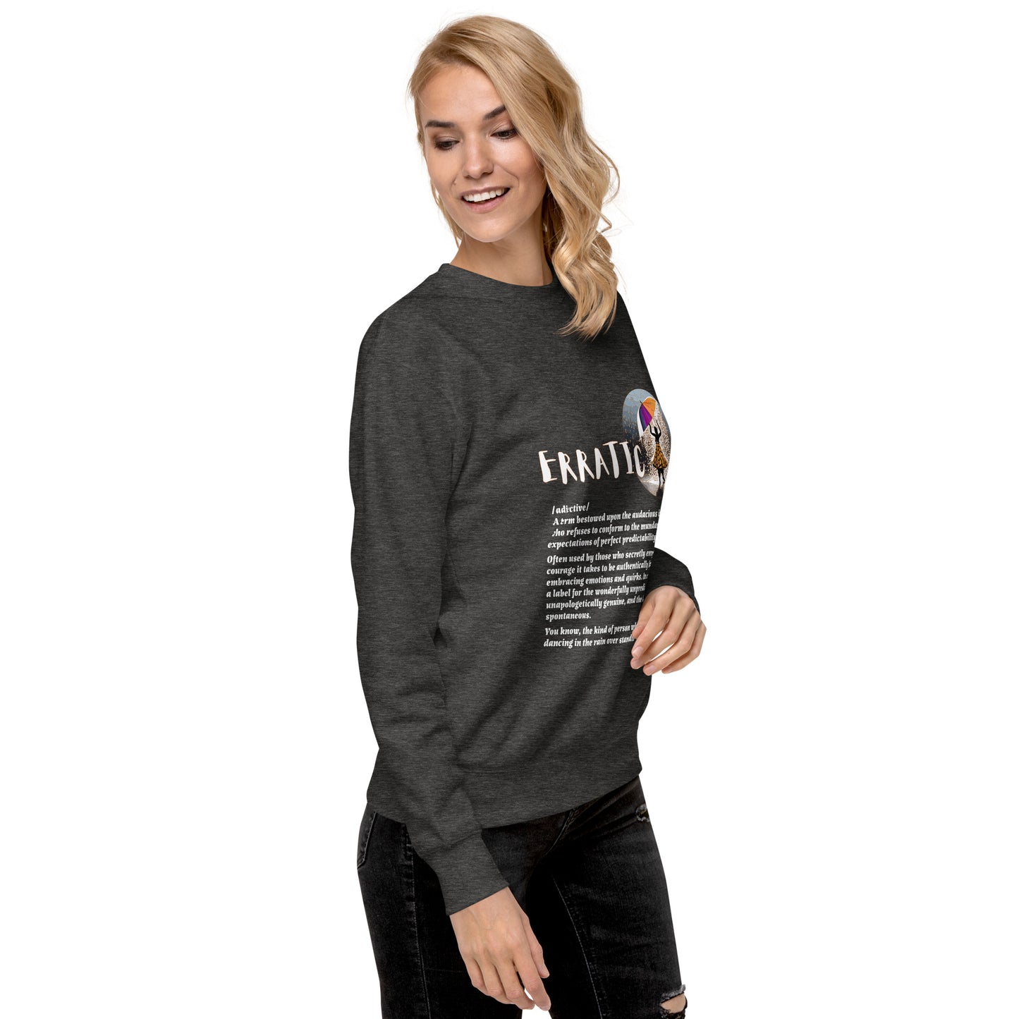 LABELLED. Unisex Premium Sweatshirt. ERRATIC.