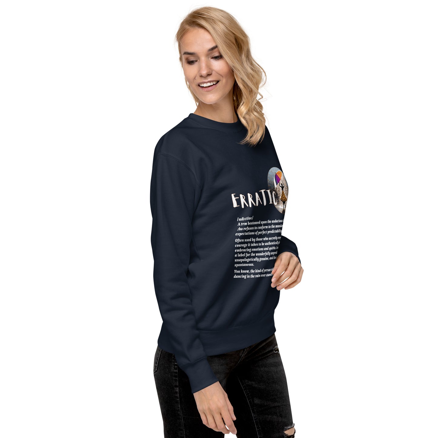 LABELLED. Unisex Premium Sweatshirt. ERRATIC.