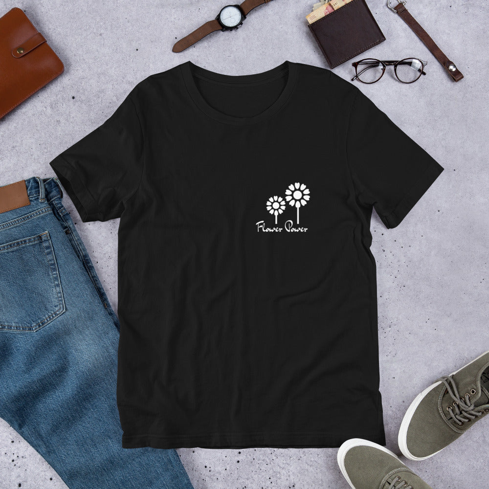 FLOWER POWER! Unisex t-shirt, many colours.