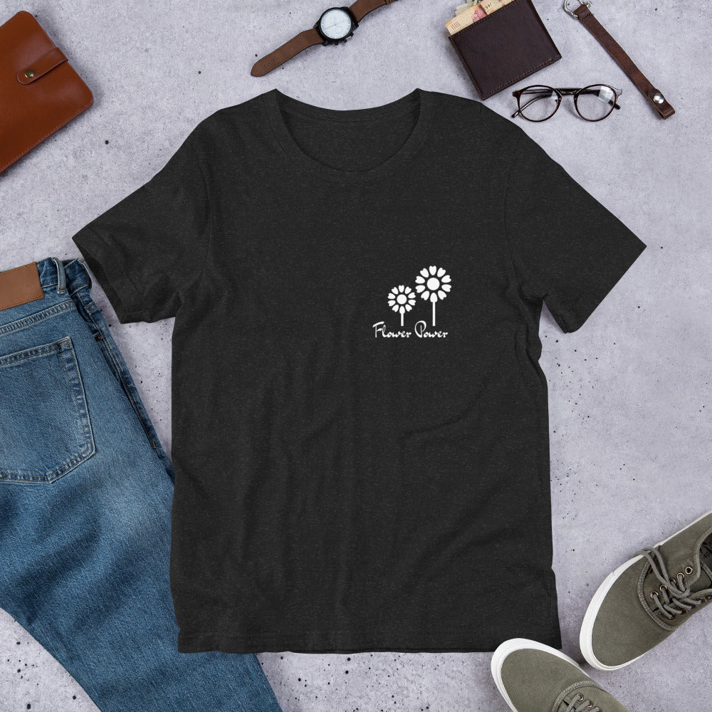 FLOWER POWER! Unisex t-shirt, many colours.