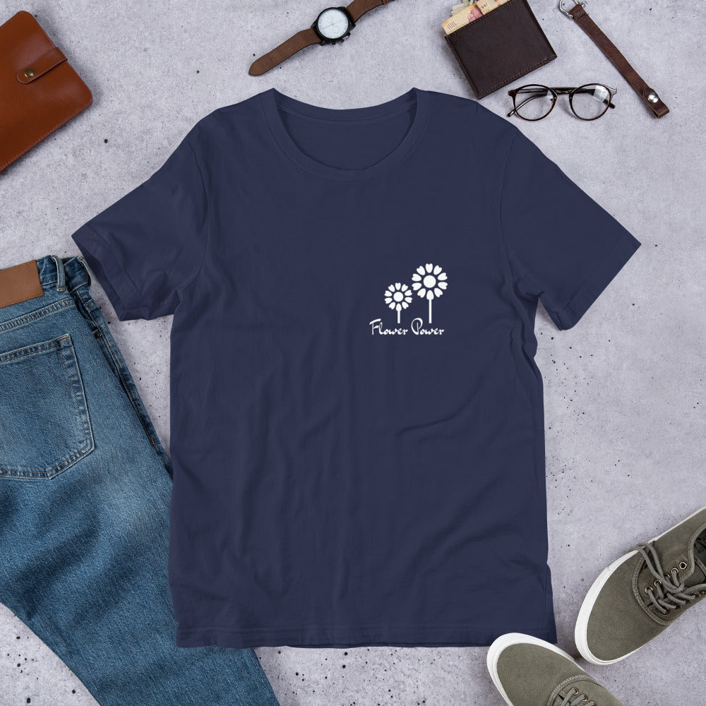 FLOWER POWER! Unisex t-shirt, many colours.