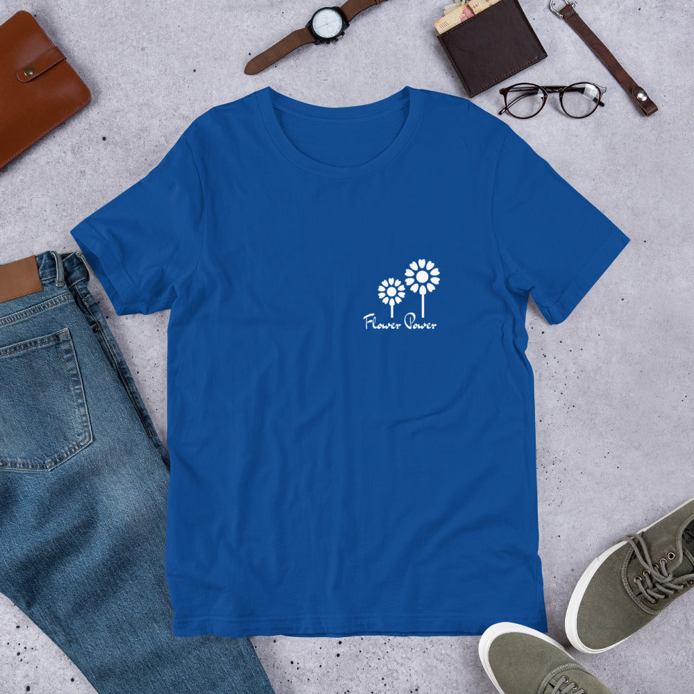 FLOWER POWER! Unisex t-shirt, many colours.