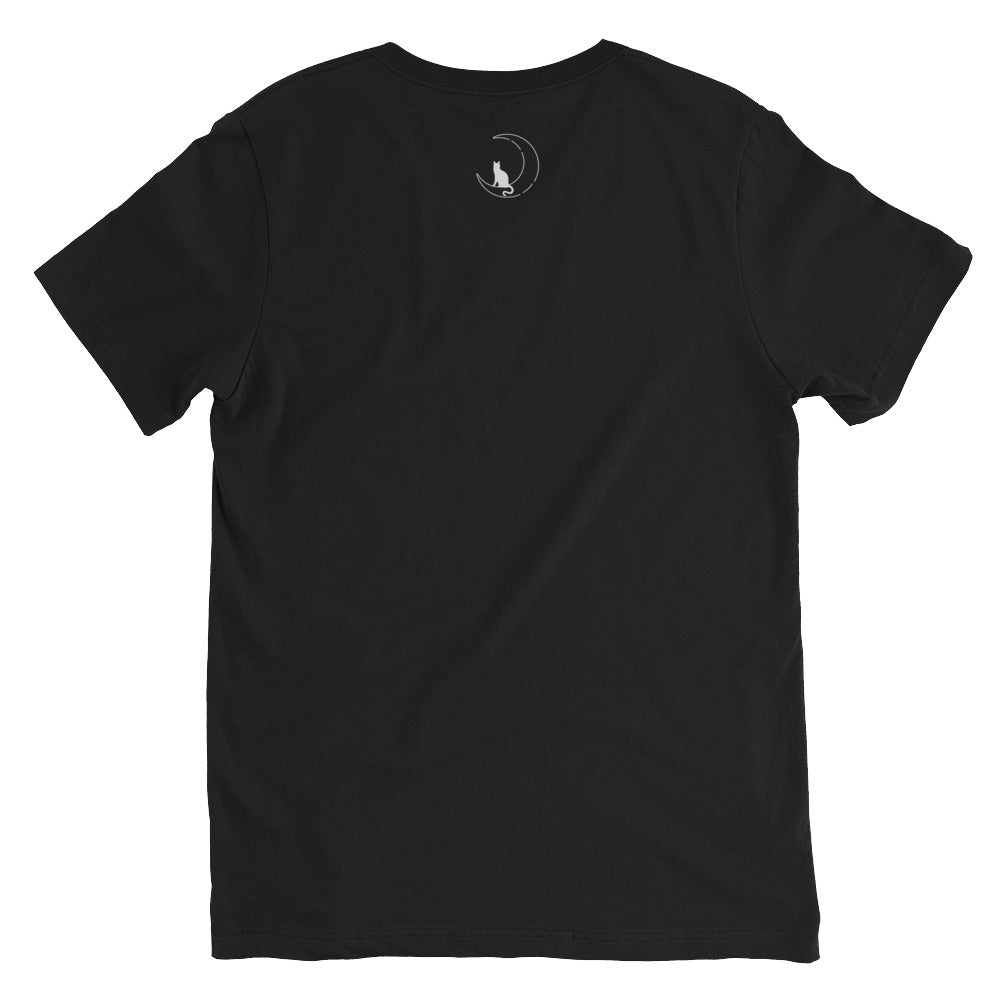 UNDER THE INFLUENCE. Unisex Short Sleeve V-Neck T-Shirt. CONNECTED.