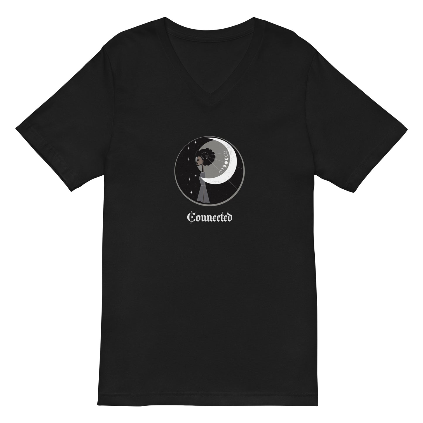 UNDER THE INFLUENCE. Unisex Short Sleeve V-Neck T-Shirt. CONNECTED.