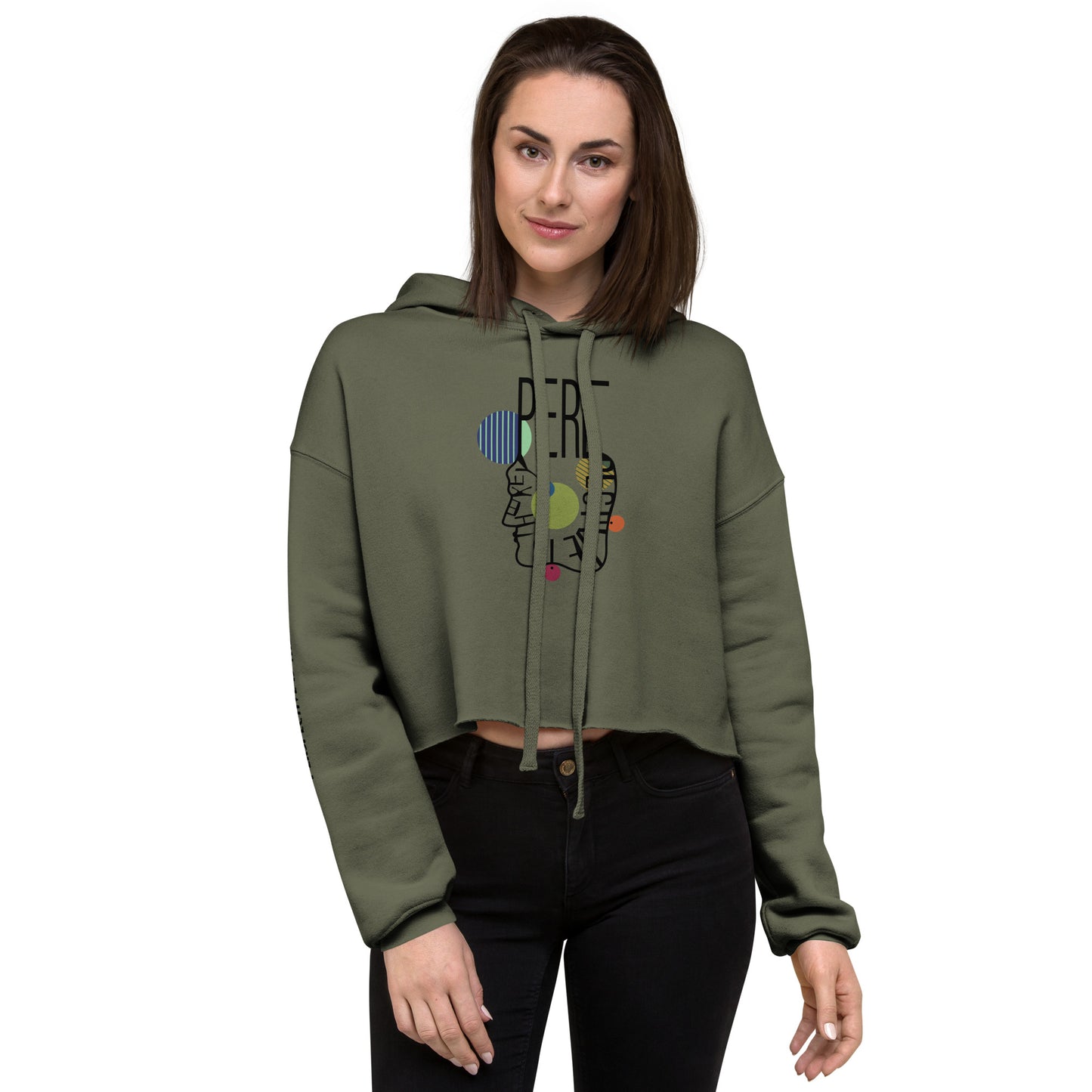 ATTITUDE. Crop Hoodie. PERSPECTIVE IS THE KEY.