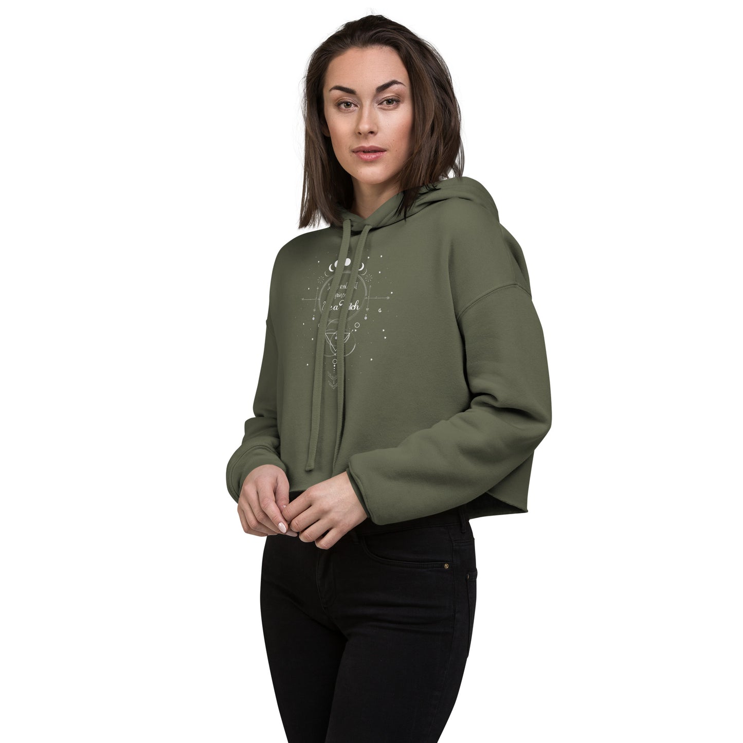 UNDER THE INFLUENCE. Crop Hoodie. BE A WITCH.