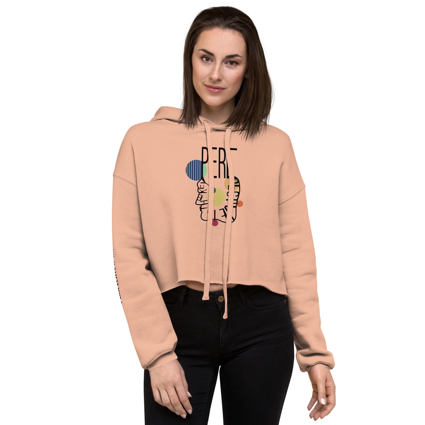ATTITUDE. Crop Hoodie. PERSPECTIVE IS THE KEY.