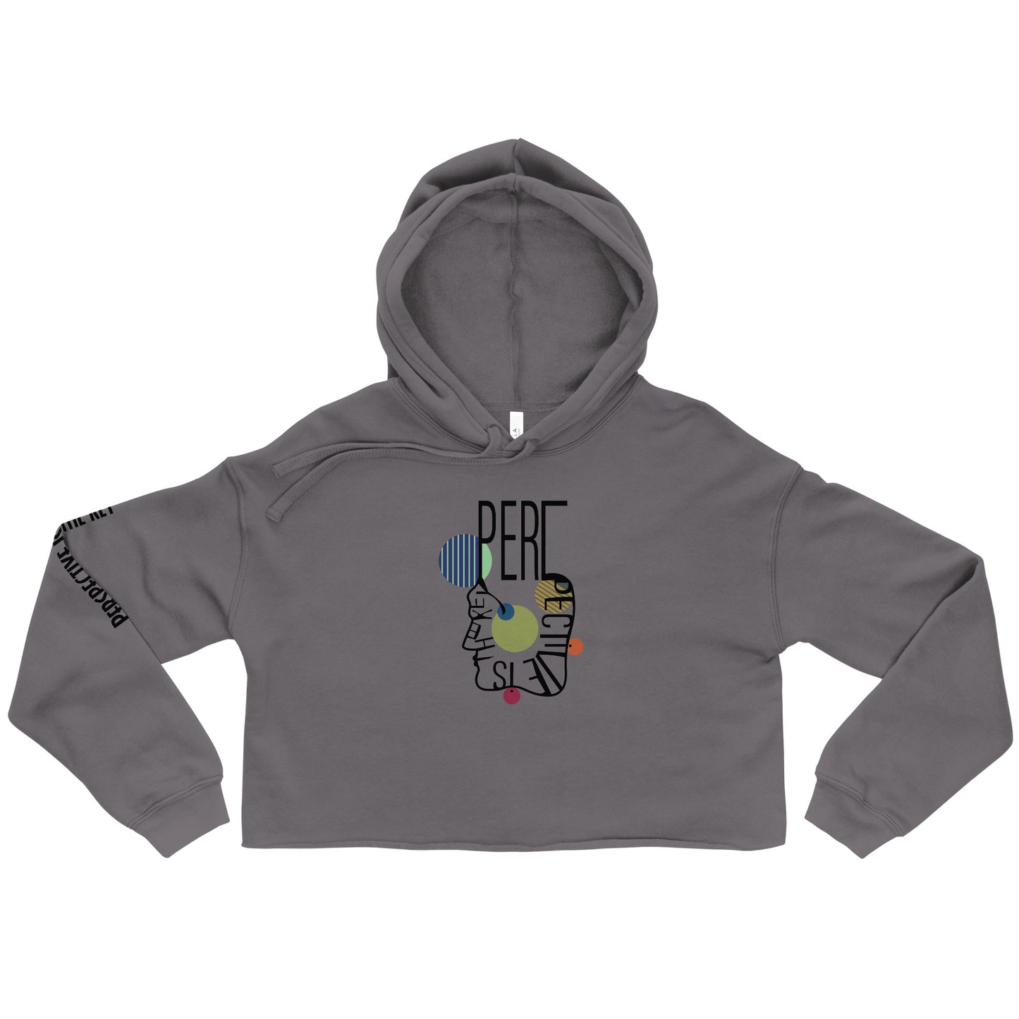 ATTITUDE. Crop Hoodie. PERSPECTIVE IS THE KEY.