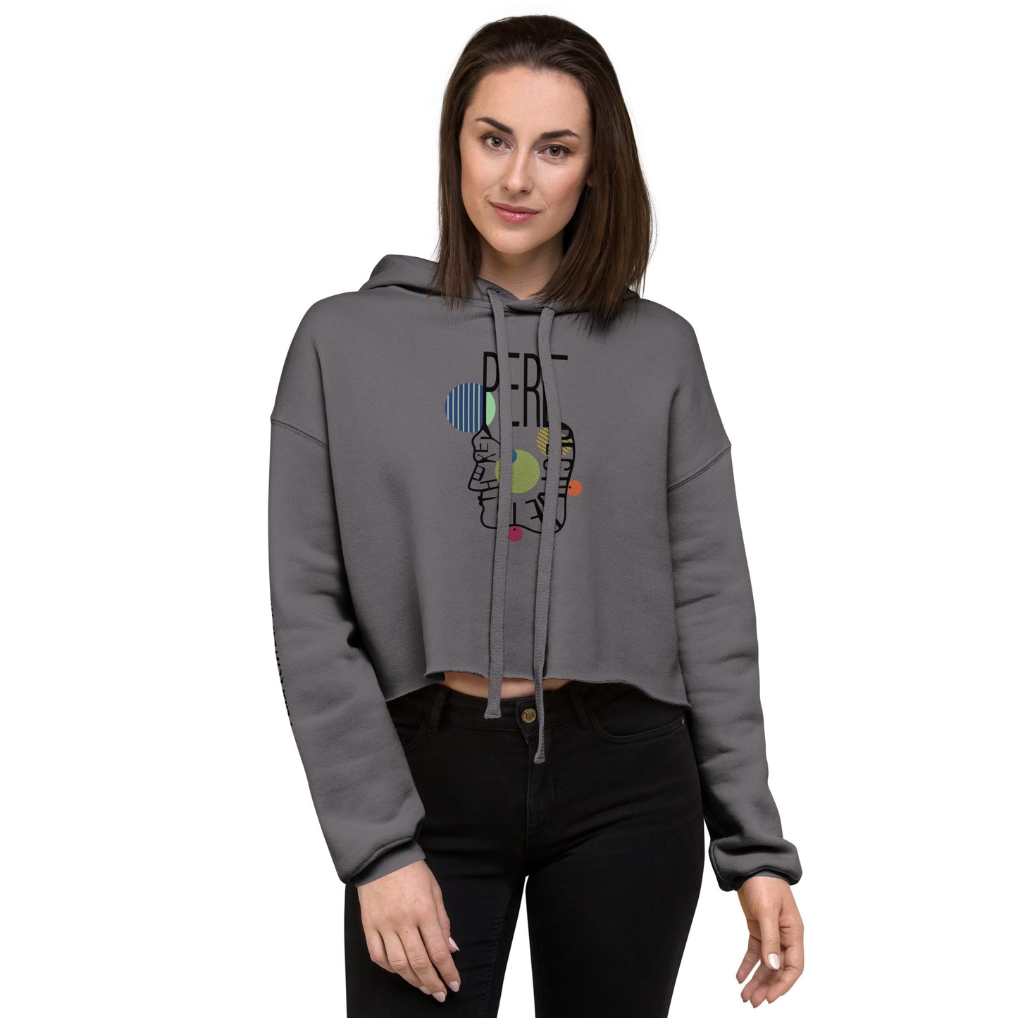 ATTITUDE. Crop Hoodie. PERSPECTIVE IS THE KEY.