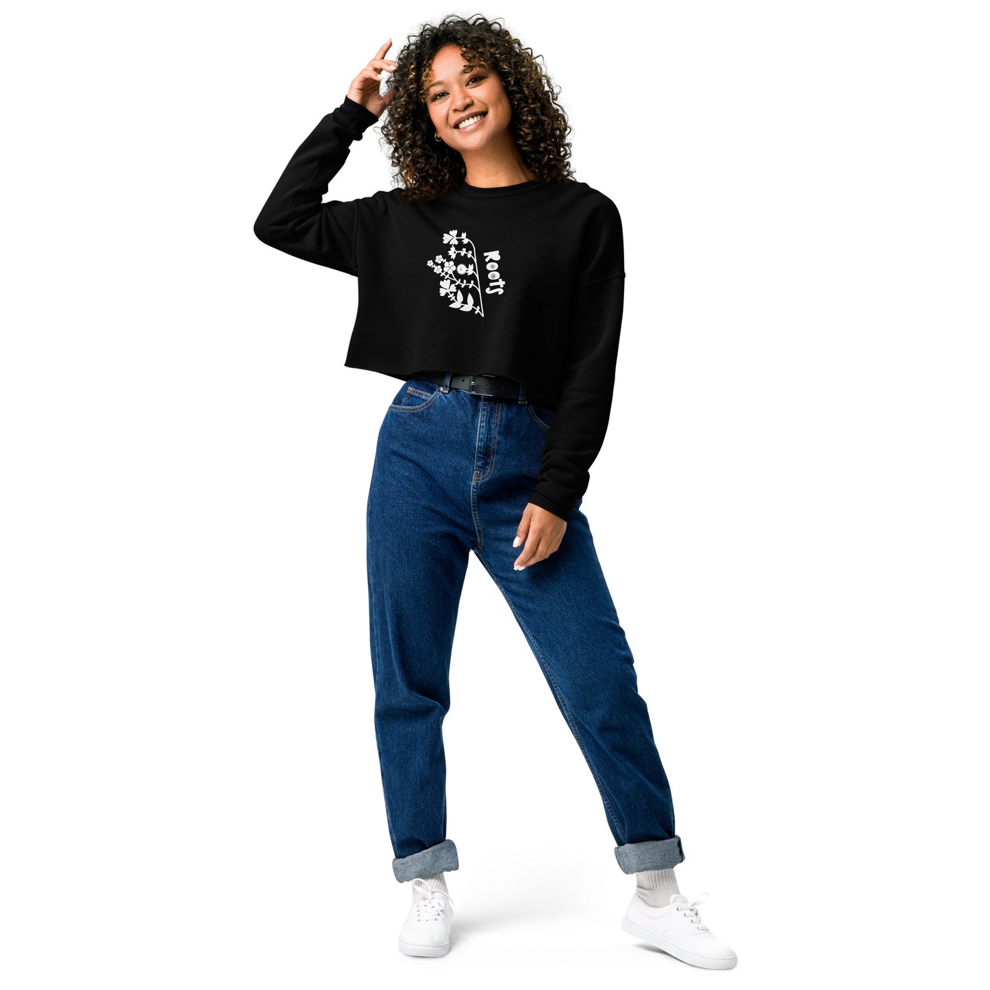 ROOTS! Crop Sweatshirt. Flowers.