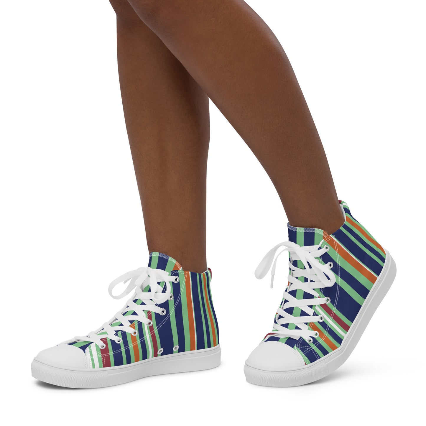 ATTITUDE. Women’s high top canvas shoes. PERSPECTIVE IS THE KEY.