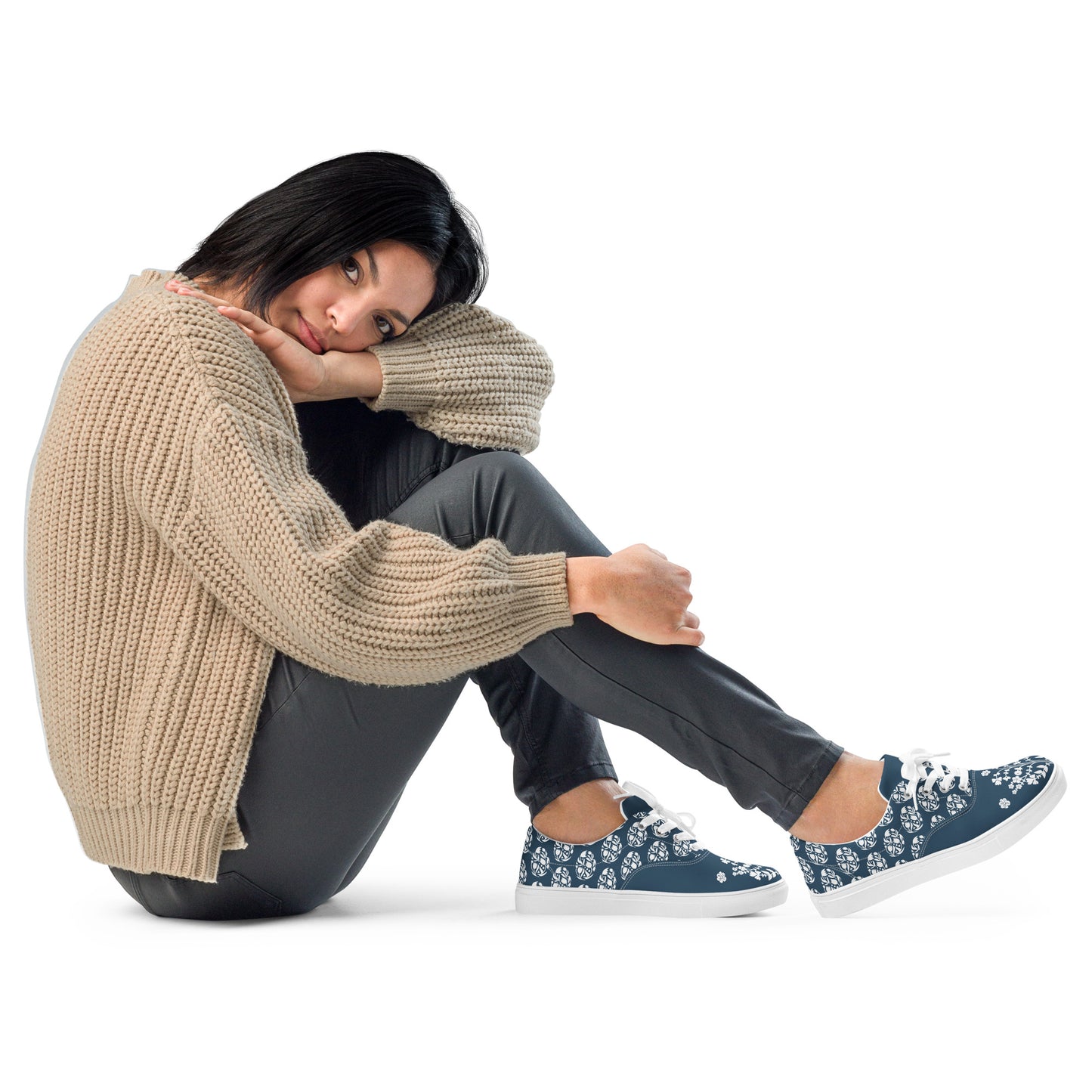 ROOTS! Women’s lace-up canvas shoes. Blue.